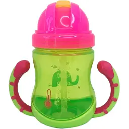 Поільник Mega Zayka Неон з трубочкою 270 мл MGZ-0300 (Lime) - мініатюра 2