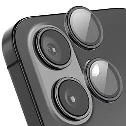 Захисне скло Metal Classic на камеру (у упак.) для Apple iPhone 16 (6.1) / 16 Plus (6.7) Чорний / Black - мініатюра 4