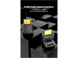 Адаптер Vention HDMI 270 Degree Male to Female Adapter HDMI Black (AINB0) - мініатюра 3