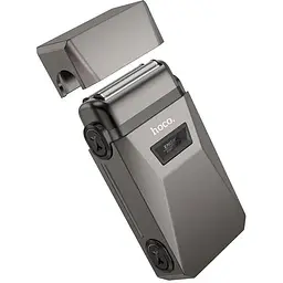 Чоловіча електробритва Hoco HP31 metal grey акумуляторна бритва для чоловіків сіра - мініатюра 5