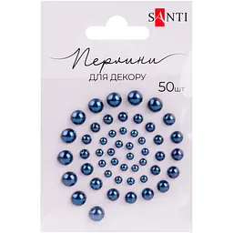 Жемчужины Santi самоклеящиеся 50 шт. синие (740137)