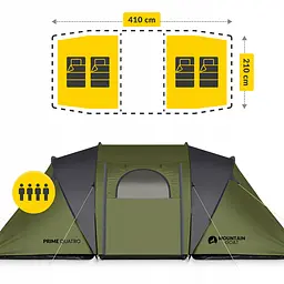 Намет туристичний Mountain Goat Prime Quatro 4-місний Olive (P-5905973406598) - мініатюра 2