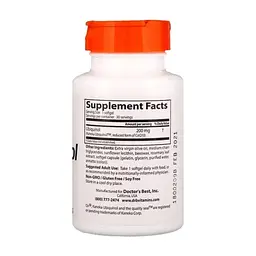 Антиоксидант Doctor's Best Убіхінол, Ubiquinol with Kaneka, 200 мг, 30 желатинових капс (DRB-00274) - мініатюра 2