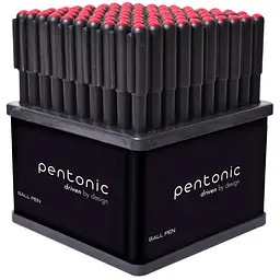Ручка кулькова масляна Linc Pentonic 0.7 мм стенд 100 шт. червона (412201) - мініатюра 3