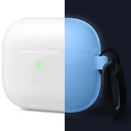 Чохол Elago Hang Silicone Case Nightglow Blue для Airpods 3rd Gen білий (EAP3HG-HANG-LUBL) - мініатюра 2