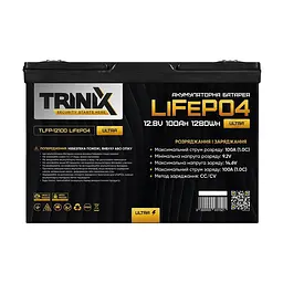 Акумуляторна батарея для ДБЖ Trinix LiFePO4 12.8 V / 100 А*ч (44-00085) - мініатюра 3