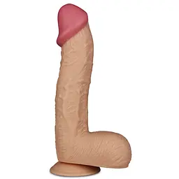 Великий фалоімітатор LoveToy Legendary King Sized Realistic 28 см тілесний - мініатюра 3