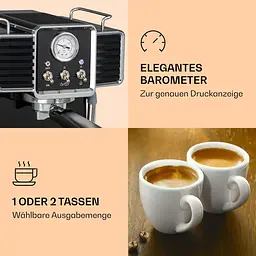 Кавоварка Klarstein Gusto Classico 1350 Вт (10035564) - мініатюра 3
