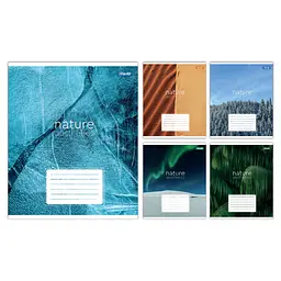 Зошити учнівські 96 аркушів лінія 1B Nature aesthetics, 5 шт. в упаковці