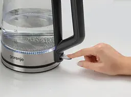 Gorenje Електрочайник 1.7л, 2,200 Вт, strix контроль, скло, білий - мініатюра 8