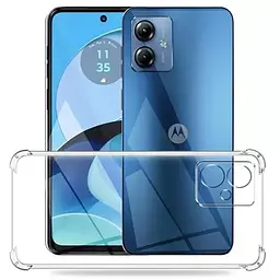 TPU чохол GETMAN Ease logo посилені кути Full Camera для Motorola Moto G14 Безбарвний (прозорий) - мініатюра 2