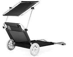Шезлонг лежак Outtec Sun з дашком чорний - мініатюра 2