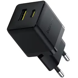 Мережевий зарядний пристрій Baseus Palm Fast Charger Type-C+USB 30W P1011160A113-00 Black - мініатюра 3