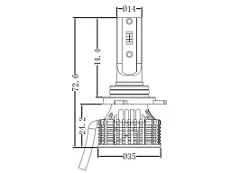Автолампа Nextone LED L6 9006 5500K - мініатюра 4