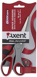 Ножиці офісні Axent Duoton 18см сіро-червоні (10) (200) 6301-06 - мініатюра 2