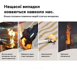 Wi-Fi датчик диму Tuya Smoke Detector з сиреною та оповіщенням на смартфон білий без упаковки - мініатюра 6