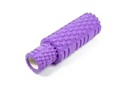 Масажний ролик EasyFit набір Grid Roller Double 33 см Фіолетовий (EF-7737s-1)