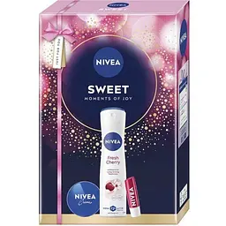 Набір подарунковий для жiнок NIVEA 2025 Sweet: Антиперспірант+Бальзам для губ+Крем