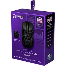 Миша Lorgar MSE90W Magnesium Alloy Wireless Gaming Mouse Elite Black (LRG-MSE90W-BK) - мініатюра 10