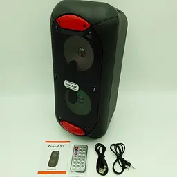 Акустична система акумуляторна бездротова Bluetooth колонка 2*5" радіо USB FM 10 Вт Lige A52 - мініатюра 6