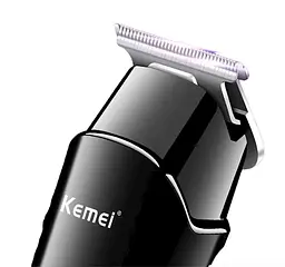 Професійна бездротова машинка Kemei KM-1113 для стрижки волосся та бороди USB LED індикатор 5вт Чорний - мініатюра 4