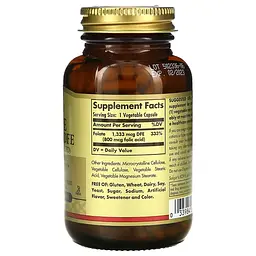 Фолат (Фолієва кислота) Folate 1333 мкг DFE - 250 вег. капсул - мініатюра 2