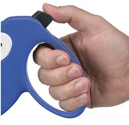 Повідець-рулетка Ferplast AmiGo Tape S до 15 кг біло-блакитна стрічка 5 м 75712025 - мініатюра 2