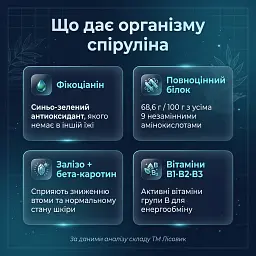 Спіруліна у таблетках 250 г - мініатюра 4