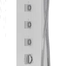 Душова панель Corsan Neo inox LED S060MSLLED, Нержавіюча сталь - мініатюра 2
