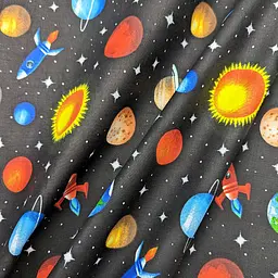Комплект постільної білизни Cosas підлітковий з простирадлом на резинці SPACE CS3 160 x 220 см (SpaceBlack_El90-Summer99_155) - мініатюра 5