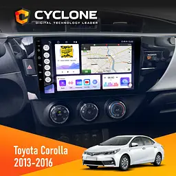 Штатна магнітола Toyota Corolla 2013-2016 Cyclone C10-011 4x64, DSP Cyclone (НФ-00005309)