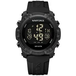 Наручний годинник чоловічий Naviforce Europe Black Чорний (3153)