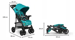 Прогулянкова коляска Lionelo Emma Plus Vivid Turquoise - мініатюра 6