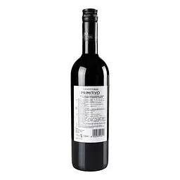 Вино Zonin Primitivo Salento, червоне, сухе, 13%, 0,75 л - мініатюра 3