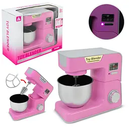 Іграшковий планетарний міксер Toy Blender з металевою чашею та звуковими ефектами, рожевий (HJ638)