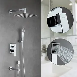Душова система прихованого монтажу Gappo 1/4 G7102, 3 функції, Хром - мініатюра 2