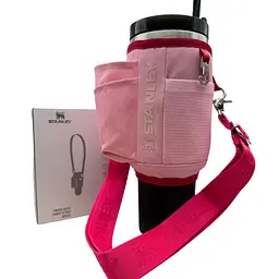 Чохол-сумка для термокухля Stanley Quencher 1,18 л (40 oz) з ремінцем і кишенями KT7001806 рожевого кольору