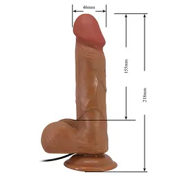 Вібратор Baile Bendable Bahamut 8,5", 21.8 см (тілесний) - мініатюра 8