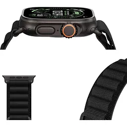Ремінець Dux Ducis GS Series with Black Hardware для Apple Watch 44/45/46/49mm Black [165717] - мініатюра 2