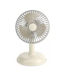Вентилятор настільний портативний FAN KD197 Simple desktop USB Блідо-жовтий