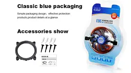 Кулер процессорный Pccooler E86 для Intel LGA775/1155/1156 и AMD AM2, 3-pin, RPM 2700±10 - мініатюра 4