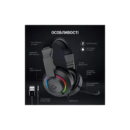 Навушники GamePro HS299 RGB Black (HS299) - мініатюра 8
