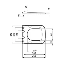 Сидіння для унітаза Qtap (Tern) з мікроліфтом Slim QT99HY2238W, Білий - мініатюра 6