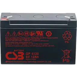 Акумулятор CSB AGM 6V (6V/12Ah/72Wh) (GP6120F2) [112289] - мініатюра 3