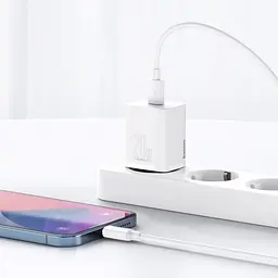 Мережевий зарядний пристрій Baseus Super Silicone PD Charger 20W (CCSUP-B02) White [66724] - мініатюра 5