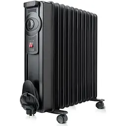 Масляний обігрівач Black+Decker 2.3 кВт площа оібгріву 23 кв.м підлоговий чорний (BXRA2300E)
