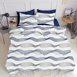 Євро постільна білизна WAVE BLUE GREY COSAS (4822052061428) - мініатюра 2