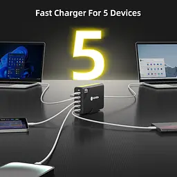 Потужний GaN зарядний пристрій HUNDA 300 Вт USB-C - мініатюра 2