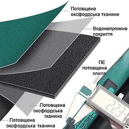 Посилена сумка для зберігання та перенесення інструментів 23 дюйми (52х29х33см) 50 літрів - мініатюра 9