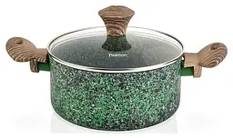 Каструля Malachite з антипригарним покриттям EcoStone Fissman Ø20хØ18х9,8 см kuh0007767 - мініатюра 1